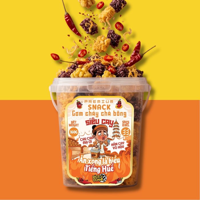 Premium Snack cơm cháy chà bông - Siêu cay (160g)